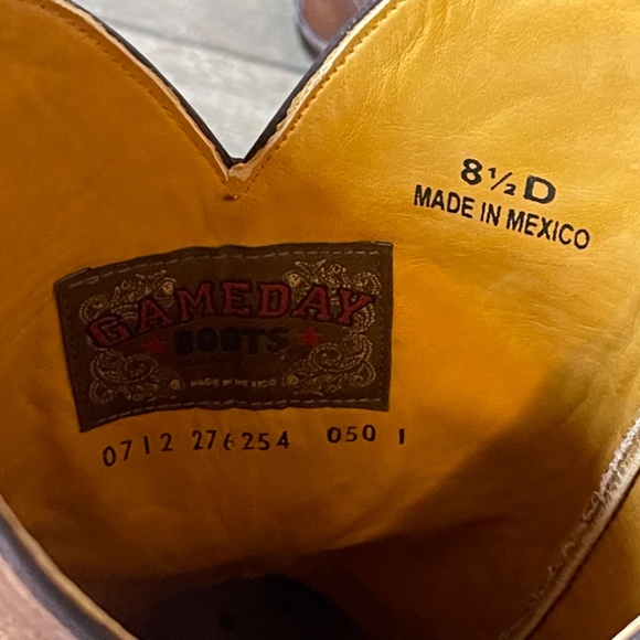 NEW Gameday Boots Navy Distressed Brown Cowboy Boots Men's Size 8.5 NWT - Picture 9 of 12